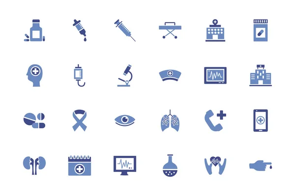 Paquete de iconos conjunto médico — Archivo Imágenes Vectoriales