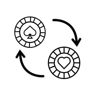 Ok simgeli kumarhane çipi