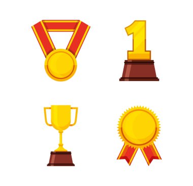 Bir demet madalya ve ödül.