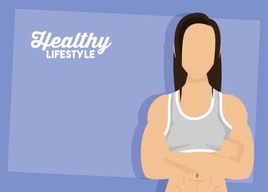young woman athlete character healthy lifestyle