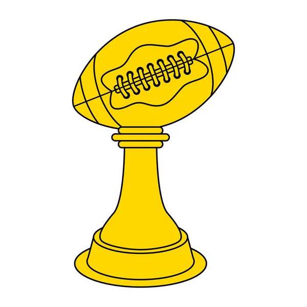 American football sport balloon trophy — 图库矢量图片