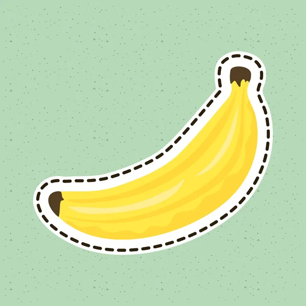 Fruits de banane frais icône saine — Image vectorielle