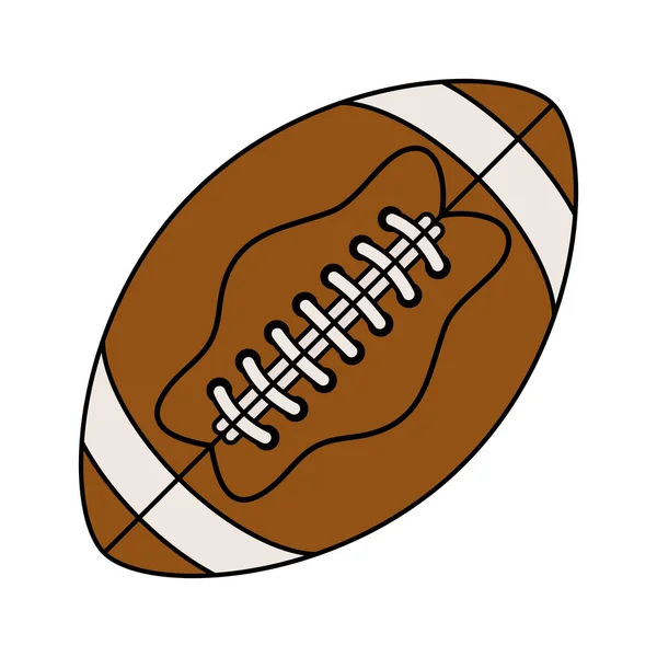 Amerikaanse voetbal sport ballon pictogram — Stockvector