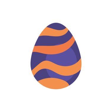 Düz çizgilerle boyanmış Paskalya yumurtası