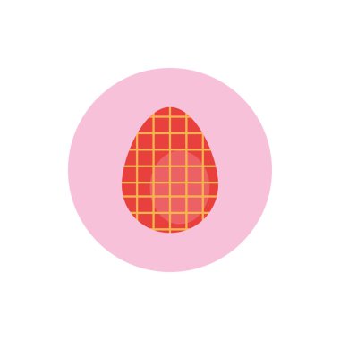 easter egg painted gridded block style