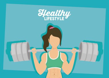 Ağırlık kaldıran genç bayan sporcu