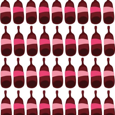 Şarap şişeleri arka planda kalır.