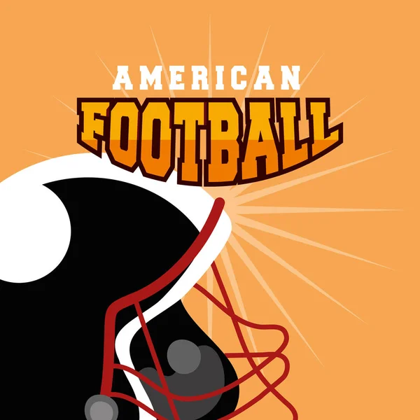 American football sport poster with helmet — Stock Vector