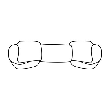 kemik oyuncak köpek izole edilmiş simge