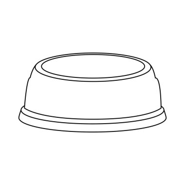 İzole edilmiş evcil hayvan simgesi için tabak