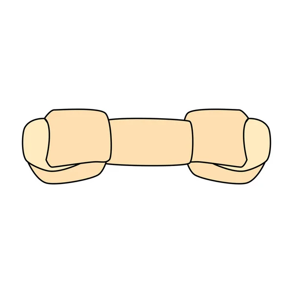 Кісткова іграшка собака ізольована ікона — стоковий вектор
