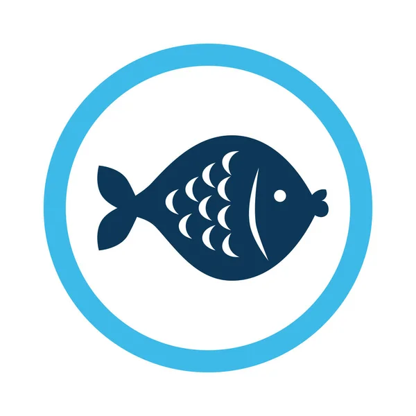 Çerçeveli şirin balık — Stok Vektör