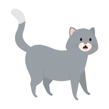 Sevimli küçük kedi hayvan ikonu