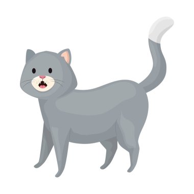 Sevimli küçük kedi hayvan ikonu