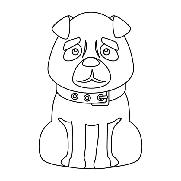 Lindo perro animal aislado icono — Vector de stock