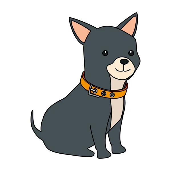 Carino cane animale isolato icona — Vettoriale Stock