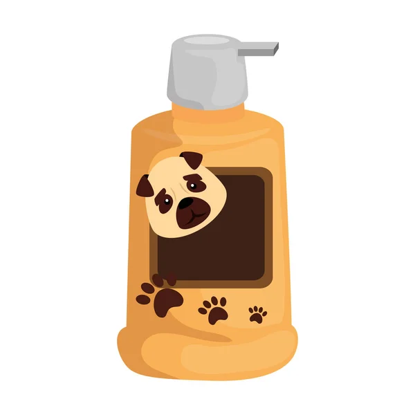 Perro cuidado botella aislado icono — Archivo Imágenes Vectoriales