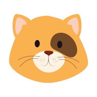 Sevimli kedi hayvan ikonunun yüzü