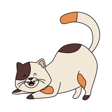 Sevimli küçük kedi hayvan ikonu