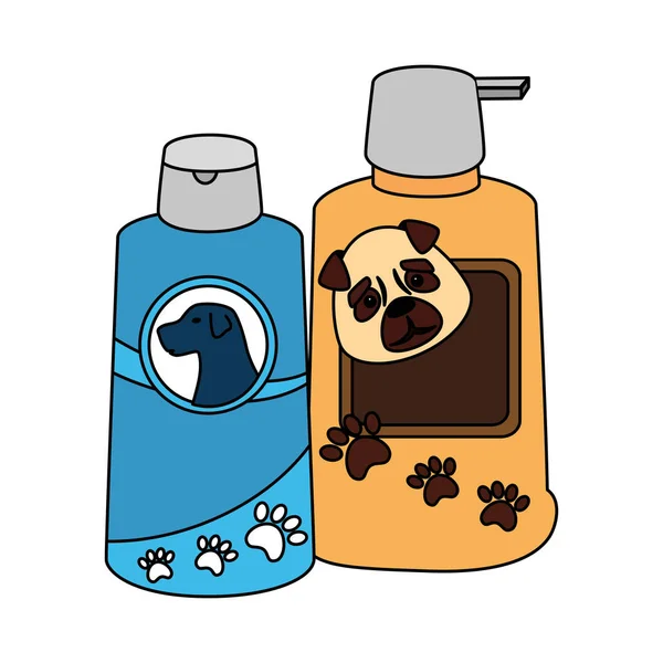 Cuidado del perro botellas icono aislado — Archivo Imágenes Vectoriales