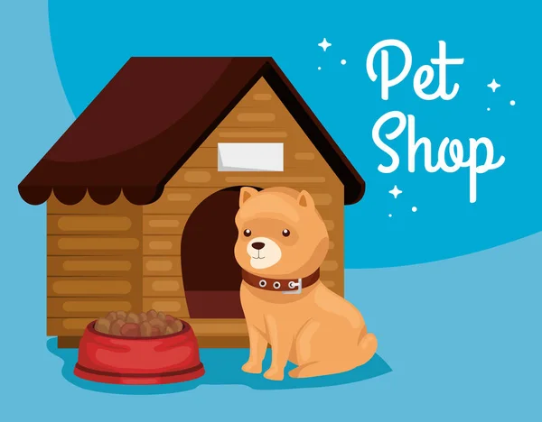 Pet shop veterinary with — 图库矢量图片
