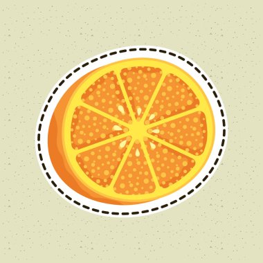 taze turuncu turunçgil meyve simgesi