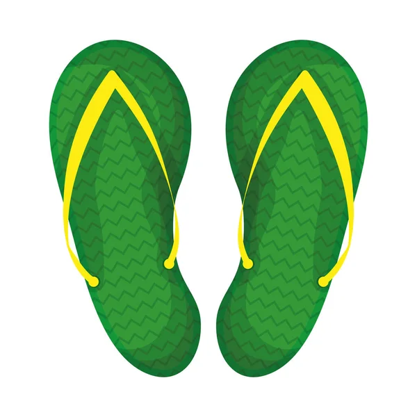 Sandalias chanclas icono aislado — Vector de stock