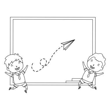 sevimli küçük öğrenciler çocuklar karakter