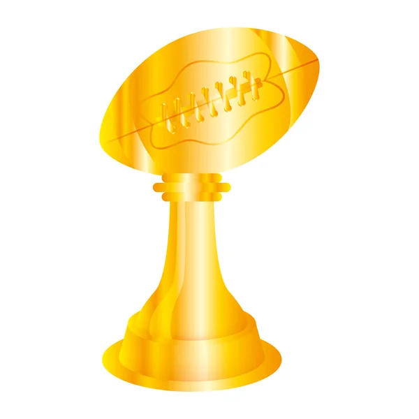Futebol americano esporte balão troféu — Vetor de Stock