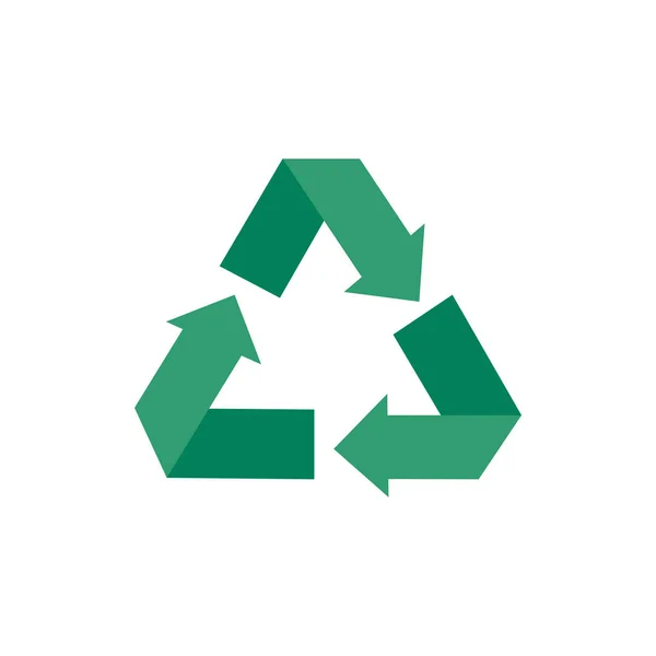 Frecce riciclare simbolo icona isolata — Vettoriale Stock