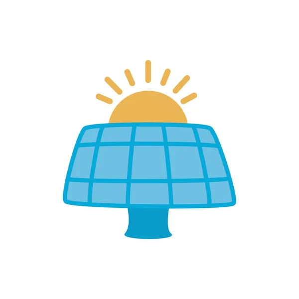 Solar panel device isolated icon — Stock Vector
