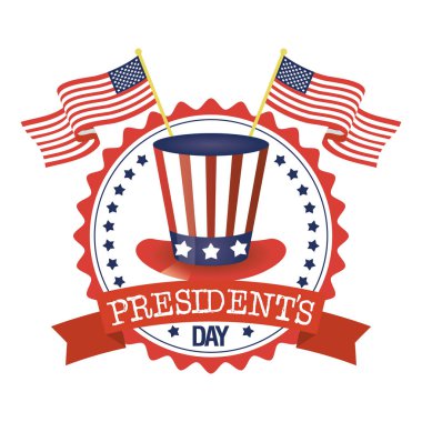 president day hat with usa flag seal stamp