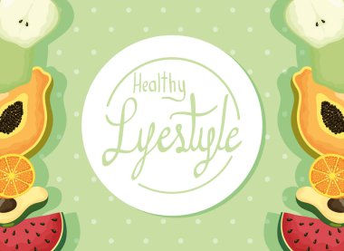 healthy lifestyle lettering and products