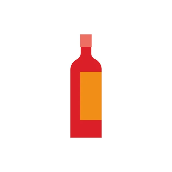 酒瓶酒体扁平图标 — 图库矢量图片
