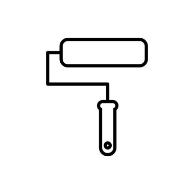 boya silindiri aracı izole edilmiş simge