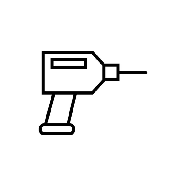 Elektrische boormachine bouwgereedschap icoon — Stockvector