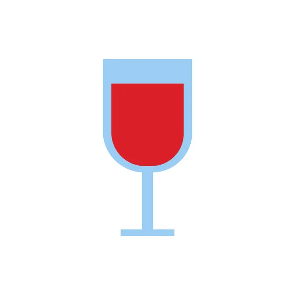 Wine cup drink flat style icon — Stock Vector