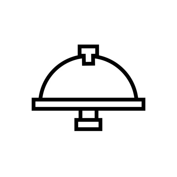 Tray server dish line style icon — 스톡 벡터