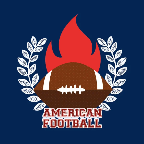 American Football Sport Poster mit Luftballon — Stockvektor