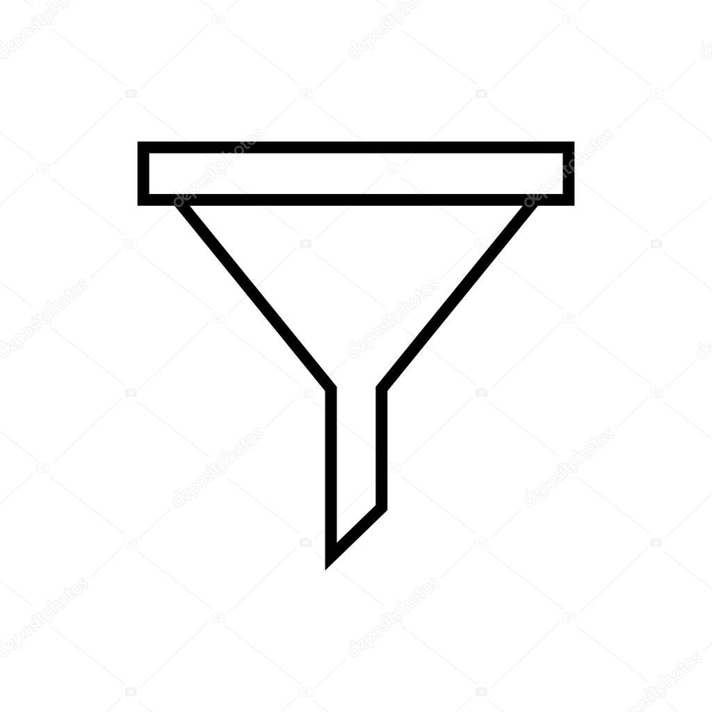 funnel tool construction isolated icon