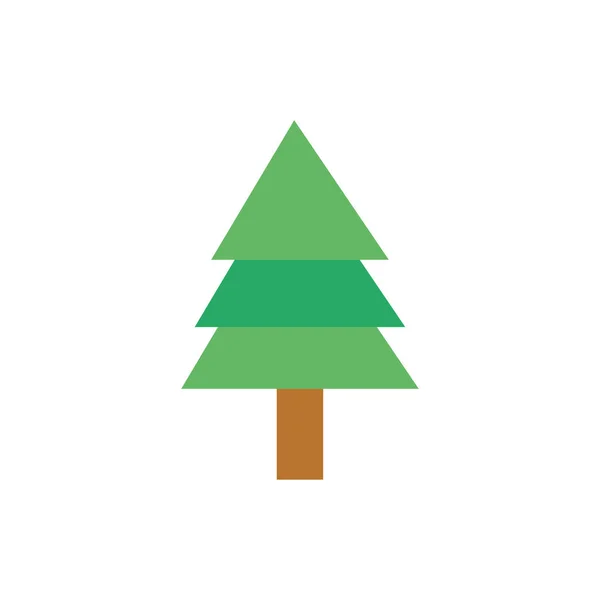 Pine tree plant nature flat style icon — Stock vektor