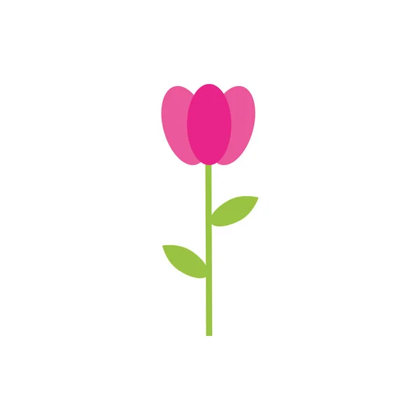 Belíssima flor jardim primavera estilo plano —  Vetores de Stock