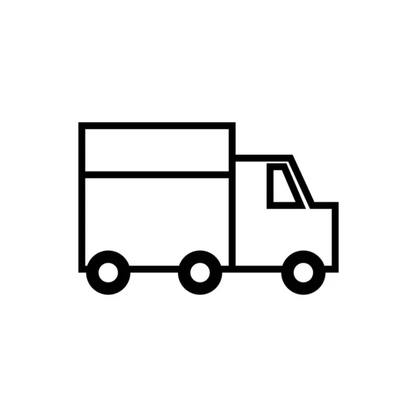 Delivery truck vehicle isolated icon — Stock Vector
