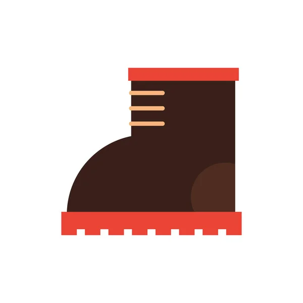 Chaussure construction icône isolée — Image vectorielle