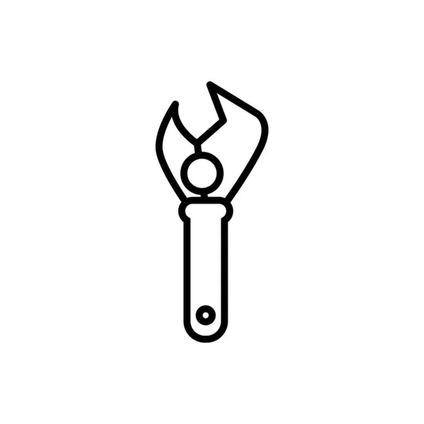 Wrench key tool isolated icon — Stock Vector