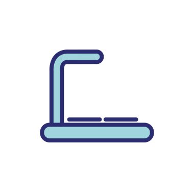 Sabit durağan beden eğitimi makinesi izole edilmiş simge