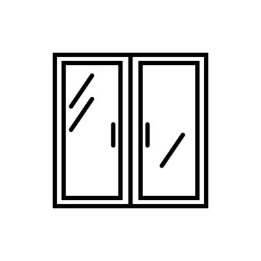 ev penceresi sahne simgesi izole edildi