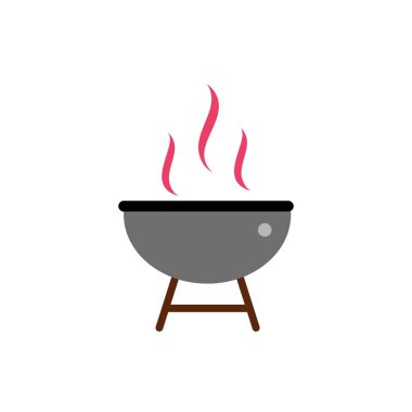 fırın bbq aksesuar izole simgesi