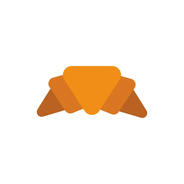 Croissant gebak platte stijl icoon — Stockvector
