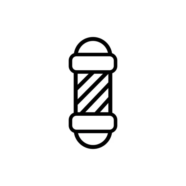 Barber label spiral line style icon — Stok Vektör
